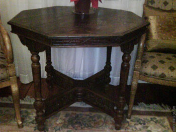 improperly repaired antique Chinese table