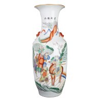 Hand Painted Oriental Imperial Porcelain Vase