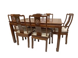 Ming Style Honey Rosewood Dining Room Set