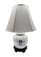 Blue & White Porcelain Ginger Jar Table Lamp