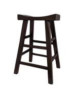 Elmwood Moon Stool With Walnut Finish